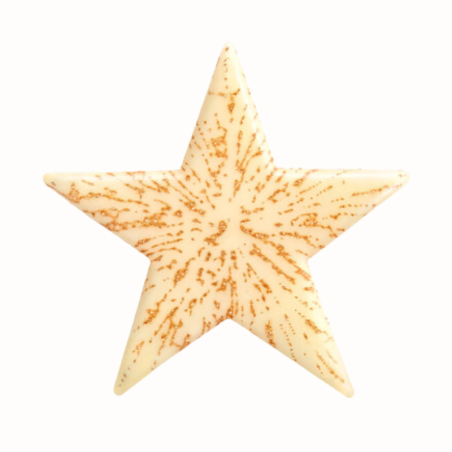 Złota gwiazdka z białej czekolady - 33768 Barbara Decor, Cukieteria.pl