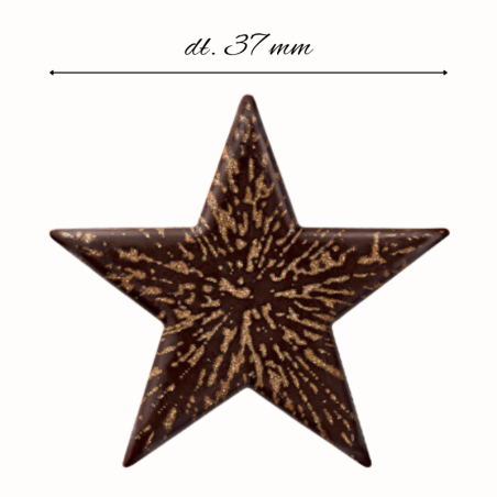 Złota gwiazdka z ciemnej czekolady - 33769 Barbara Decor, Cukieteria.pl
