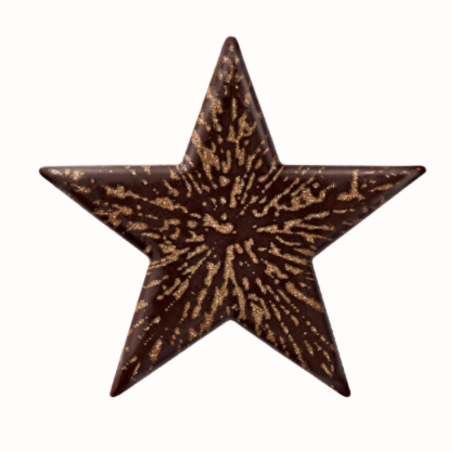 Złota gwiazdka z ciemnej czekolady - 33769 Barbara Decor, Cukieteria.pl