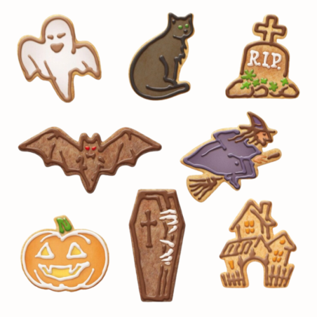 8 szt. Zestaw foremek do ciasteczek na Halloween, 630907 DELÍCIA Tescoma - dł. 55 mm
