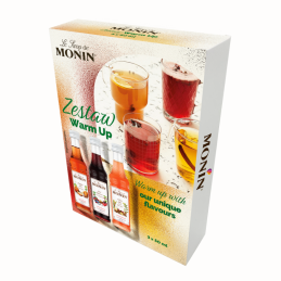 Rozgrzewający zestaw mini syropów do kaw i napojów Warm Up Monin - Cukieteria.pl