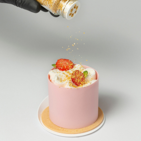 23-karatowe złoto jadalne w postaci drobnych cząstek - do dekoracji deserów i drinków