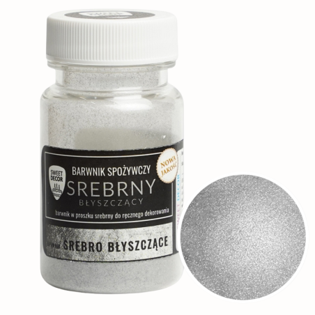 op. 8 g Srebro błyszczące - Sweet Decor - barwnik spożywczy w proszku, na Cukieteria.pl