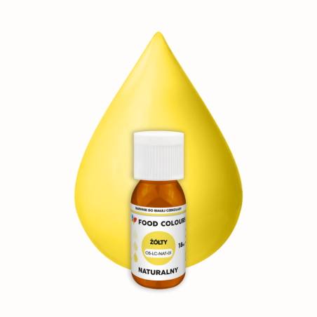 op. 18 ml Naturalny ŻÓŁTY barwnik cukierniczy od Food Colours - Cukieteria.pl