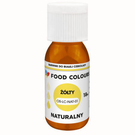 op. 18 ml Naturalny ŻÓŁTY barwnik cukierniczy od Food Colours - Cukieteria.pl