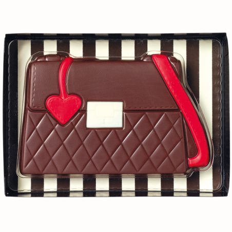 op. 70 g Damska torebka z ciemnej czekolady, prezenty czekoladowe na Cukieteria.pl