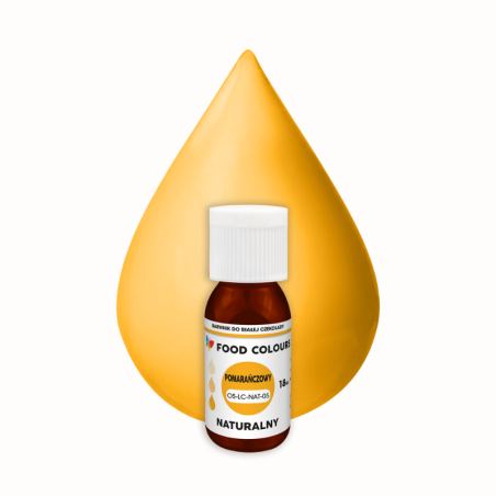 op. 18 ml Naturalny POMARAŃCZOWY barwnik cukierniczy od Food Colours - Cukieteria.pl