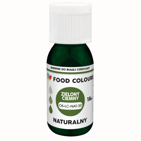 op. 18 ml Naturalny ZIELONY CIEMNY barwnik cukierniczy od Food Colours - Cukieteria.pl