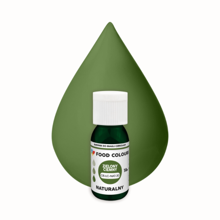 op. 18 ml Naturalny ZIELONY CIEMNY barwnik cukierniczy od Food Colours - Cukieteria.pl
