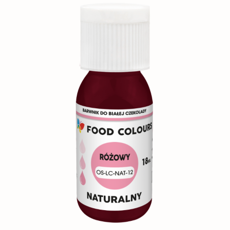 op. 18 ml Naturalny RÓŻOWY barwnik cukierniczy od Food Colours - Cukieteria.pl