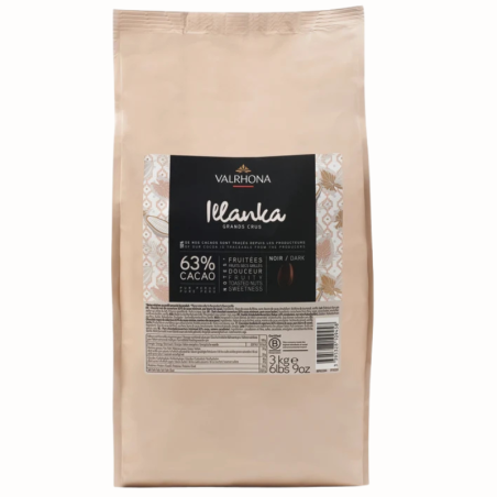 op. 3 kg Czekolada Illanka 63%% Valrhona - Cukieteria.pl
