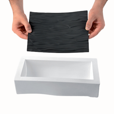 Kit Wood 1300 Silikomart - zestaw do ciast o strukturze drewna - Cukieteria.pl