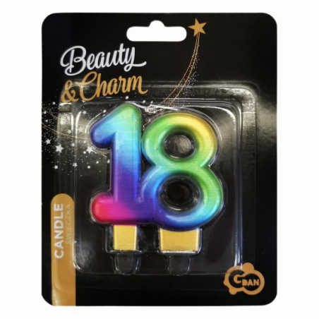 Liczba 18 - świeczka Galaxy - SF-S18G GoDan - Cukieteria.pl