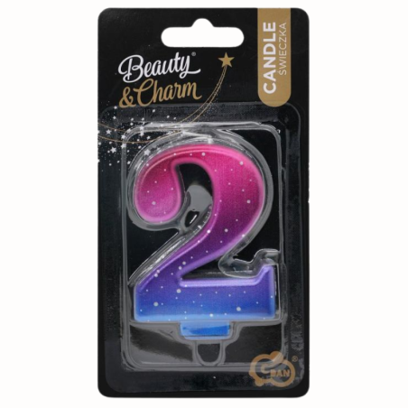 Cyfra 2 - świeczka urodzinowa Night Sky - SF-NSM2 GoDan - Cukieteria.pl