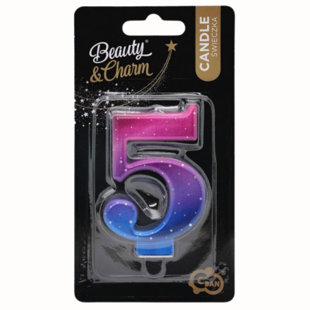 Cyfra 5 - świeczka urodzinowa Night Sky - SF-NSM5 GoDan - Cukieteria.pl