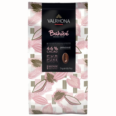 op. 3 kg Mleczna czekolada Bahibe 46% Valrhona - Cukieteria.pl