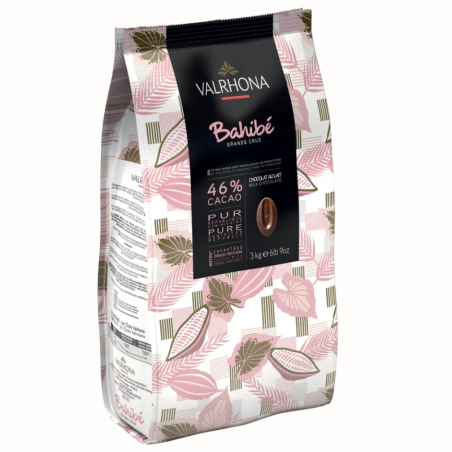 op. 3 kg Mleczna czekolada Bahibe 46% Valrhona - Cukieteria.pl