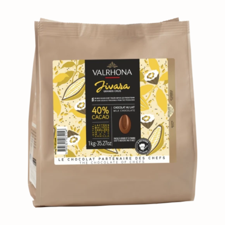 op. 1 kg Mleczna czekolada Jivara 40% Valrhona - Cukieteria.pl