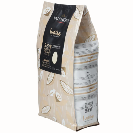 op. 3 kg Biała czekolada Ivoire 35% Valrhona - Cukieteria.pl