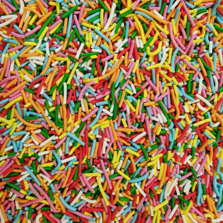 op. 70 g Pałeczki mix kolorów - owocowa posypka dekoracyjna - Cukieteria.pl