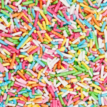 op. 1 kg Pałeczki kolorowe - owocowa posypka dekoracyjna - Cukieteria.pl