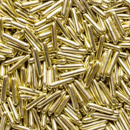 60 g MAKARONI ZŁOTE 612254.611/60 DEKORPOL podłużna posypka cukrowa