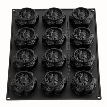 PX4397 Bouquet de roses Pavoni - forma silikonowa do monoporcji - bukiet róż - śr. 80 mm / poj. 100 ml x 12 porcji