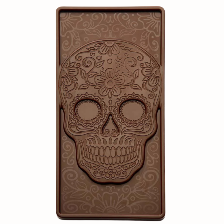 PC5068 Calaca Pavoni - forma z tritanu do tabliczek czekolady - Meksykańska Czaszka - Cukieteria.pl