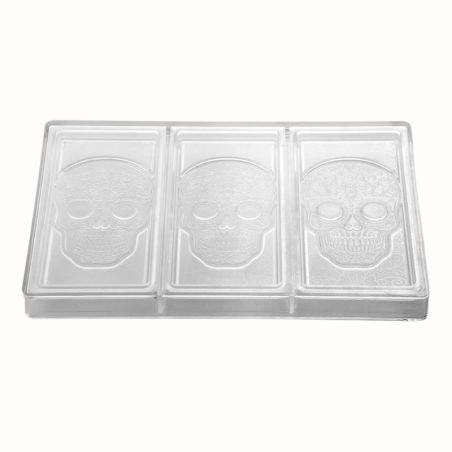 PC5068 Calaca Pavoni - forma z tritanu do tabliczek czekolady - Meksykańska Czaszka - Cukieteria.pl