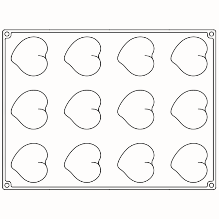 PX4305 Passion Pavoni - forma silikonowa serce - Cukieteria.pl