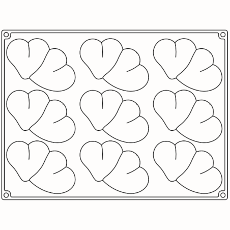 PX4370 Beloved Pavoni - forma silikonowa z wykrojnikiem - Cukieteria.pl