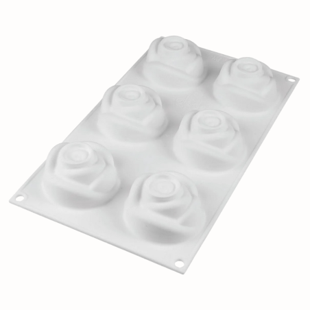 Rosa 145 Silikomart - forma silikonowa do monoporcji - róża - śr. 70 x wys. 55 mm / poj. 145 ml x 6 porcji