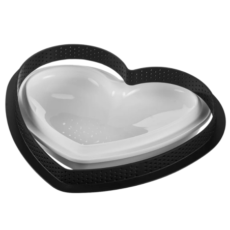 Kit Tarte Ring Amore 205 Silikomart - zestaw do tarty - serce - Cukieteria.pl