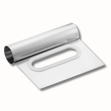 Stalowa skrobka cukiernicza z ergonomicznym uchwytem - dł. 11 x szer. 13 cm - nr. kat. 31952 Thermohauser