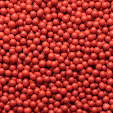 op. 1 kg Groszki czerwone śr. 6-8 mm - kuleczki cukrowe do dekoracji cukierniczych - Cukieteria.pl