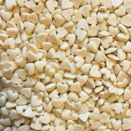 op. 30 g Serduszka białe śr. 5 mm - walentynkowe konfetti cukrowe - Cukieteria.pl