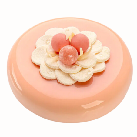 op. 49 szt. Kulki Brzoskwinia - 331064 Barbara Decor - dekoracyjne kulki z białej czekolady - śr. 27 mm