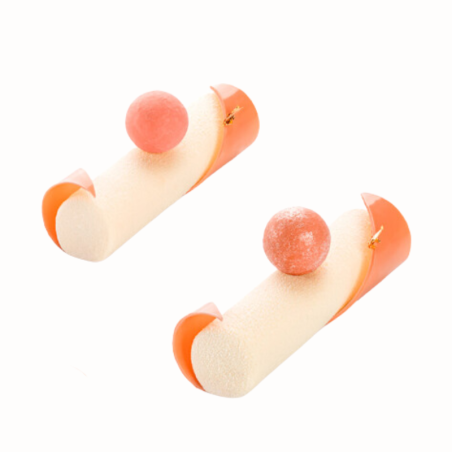 op. 49 szt. Kulki Brzoskwinia - 331064 Barbara Decor - dekoracyjne kulki z białej czekolady - śr. 27 mm