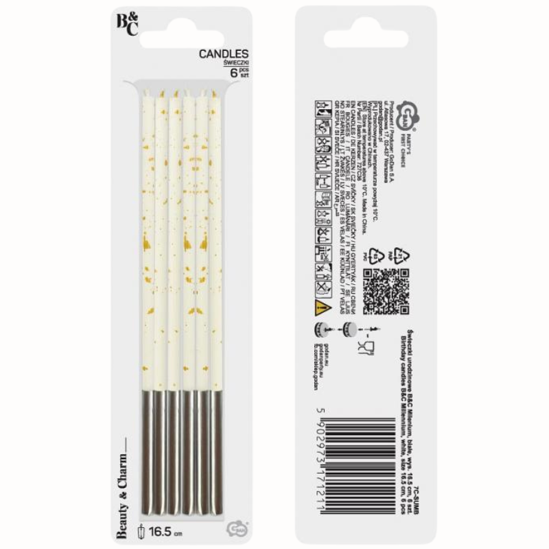 Świeczki Milenium - zestaw 6 świeczek o dł. 16.5 cm - 7C-SUMB GoDan - Cukieteria.pl Świeczki Milenium - zestaw 6 świeczek o dł. 16.5 cm - 7C-SUMB GoDan - Cukieteria.pl