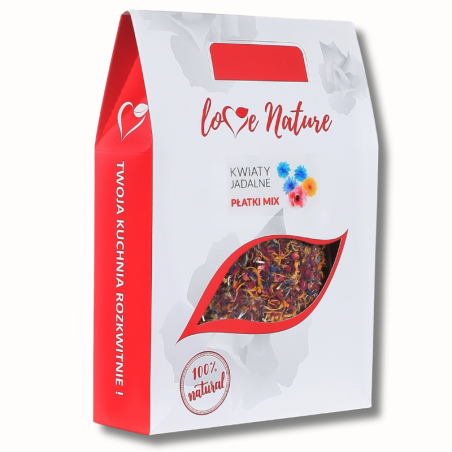 op. 50 g Płatki mix - suszone kwiaty jadalne - Love Nature - płatki kwiatów do dekoracji cukierniczych - Cukieteria.pl