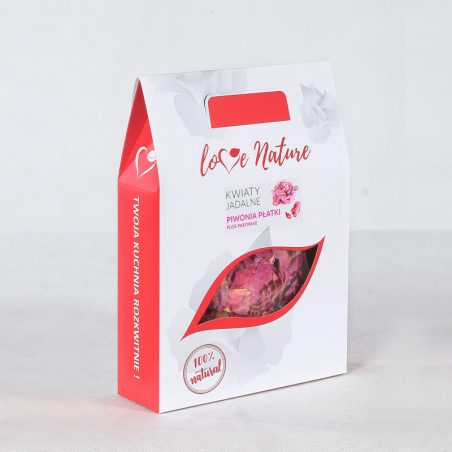 op. 50 g Piwonia płatki - suszone kwiaty jadalne - Love Nature - płatki kwiatów do dekoracji cukierniczych - Cukieteria.pl