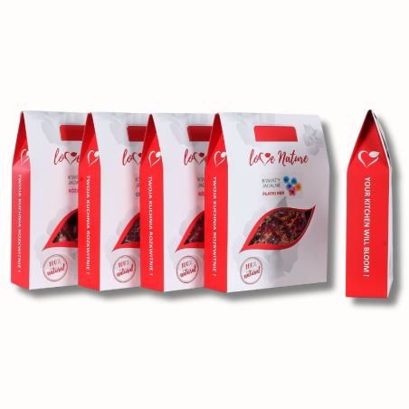 op. 50 g Bławatek różowy - suszone kwiaty jadalne - Love Nature - płatki kwiatów do dekoracji cukierniczych - Cukieteria.pl