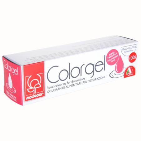 Truskawkowy barwnik cukierniczy w żelu - Modecor - na Cukieteria.pl
