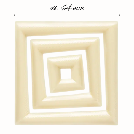 op. 60 szt. Kwadraty - 33708 Barbara Decor - kreatywny zestaw dekoracji z białej czekolady - dł. 23-64 mm