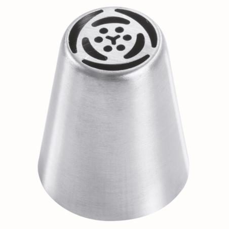 1 szt. Tylka Rosyjska do kwiatów - BX0002 Martellato - stalowa końcówka do dekorowania kremem - śr. 37 mm x wys. 42 mm