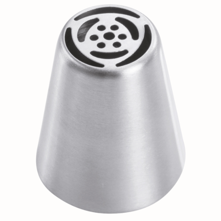 1 szt. Tylka Rosyjska do kwiatów - BX0004 Martellato - stalowa końcówka do dekorowania kremem - śr. 37 mm x wys. 42 mm