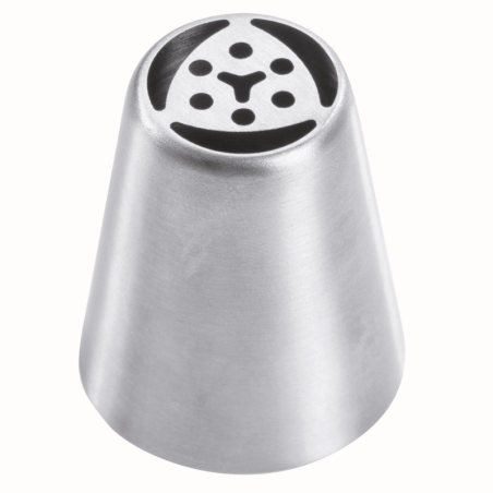 1 szt. Tylka Rosyjska do kwiatów - BX0008 Martellato - stalowa końcówka do dekorowania kremem - śr. 37 mm x wys. 42 mm