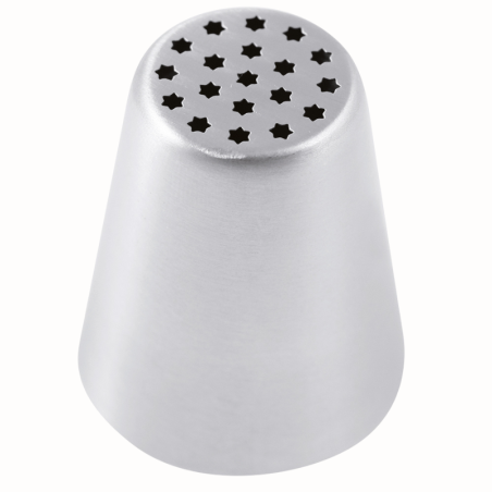 1 szt. Tylka Rosyjska małe gwiazdki - BX0009 Martellato - stalowa końcówka do dekorowania kremem - śr. 37 mm x wys. 42 mm