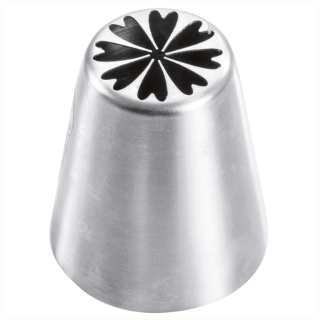 1 szt. Tylka Rosyjska do kwiatów - BX0054 Martellato - stalowa końcówka do dekorowania kremem - śr. 37 mm x wys. 42 mm