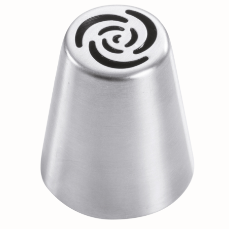 1 szt. Tylka Rosyjska do kwiatów - BX0055 Martellato - stalowa końcówka do dekorowania kremem - śr. 37 mm x wys. 42 mm
